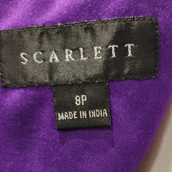 Purple Gown with Pleated Fabric Bodice and Rhinestone Detail at Bodice a… - Picture 9 of 9